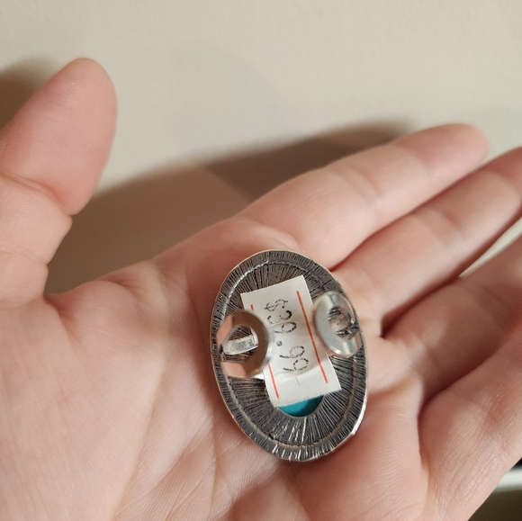 Adjustable turquoise ring - Picture 2 of 4